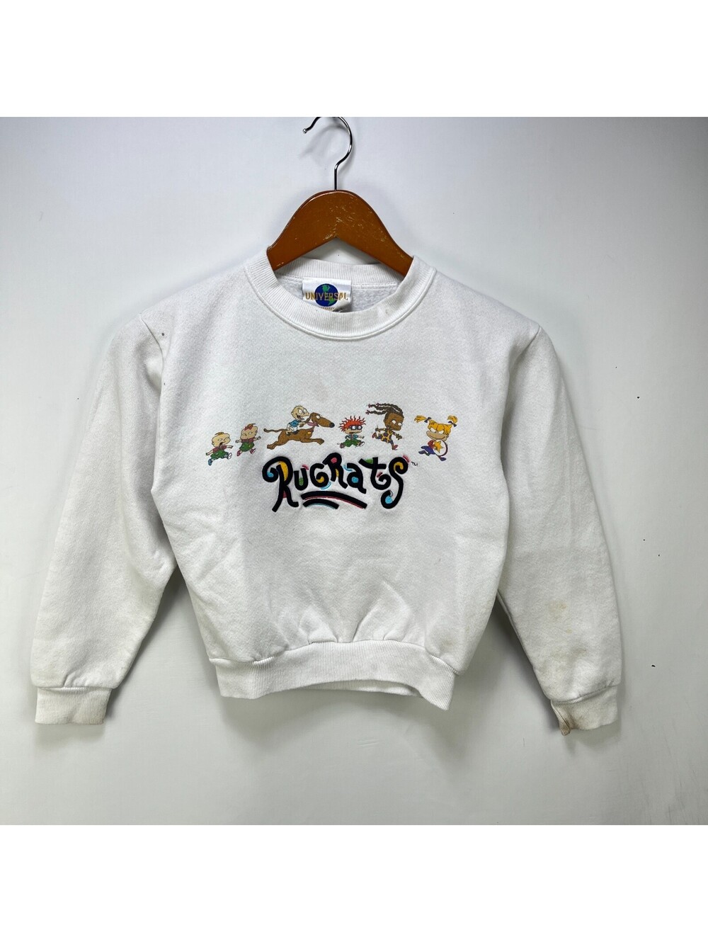 Vintage Rugrats White Kids Sweatshirt Youth Small